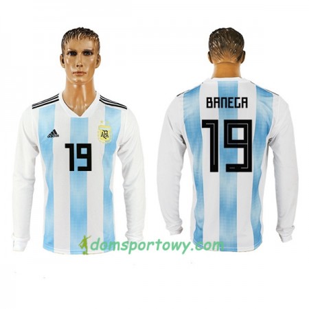 Koszulka Argentyna Banega 19 Domowe Koszulki Piłkarskie Mistrzostwa Świata 2018 Długi Rękaw